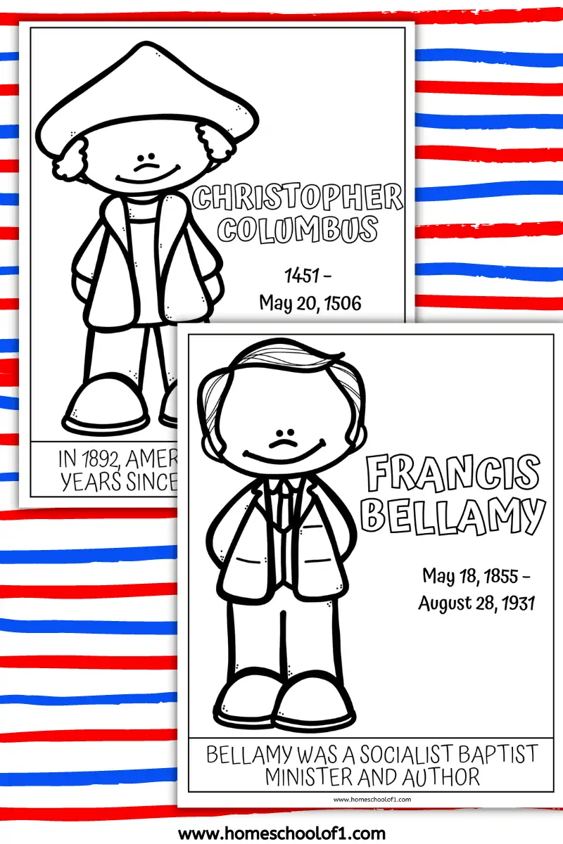 pledge of allegiance coloring sheet