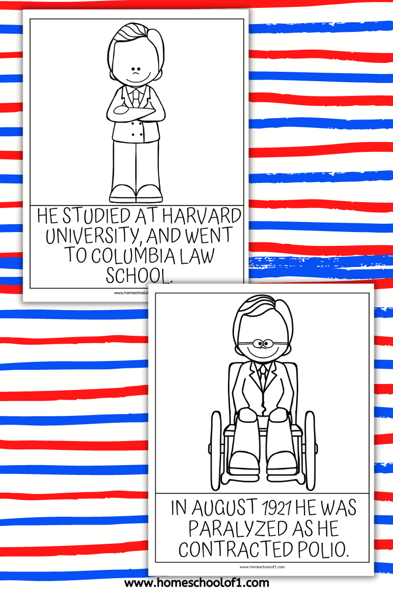 franklin d roosevelt coloring printables