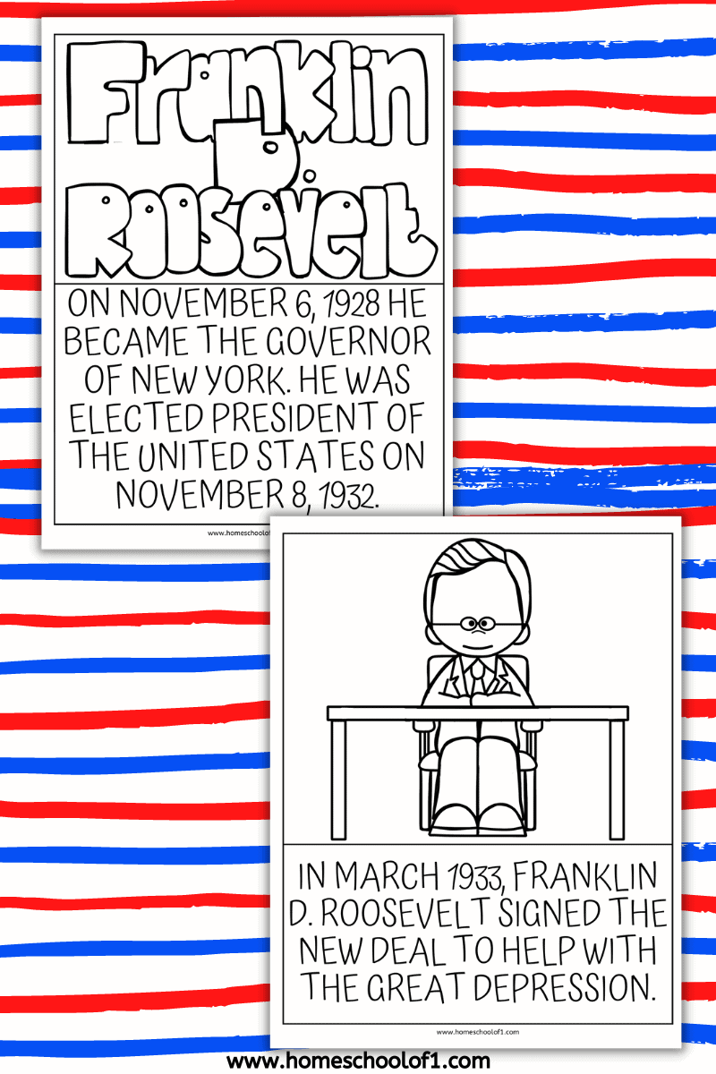 franklin d roosevelt coloring