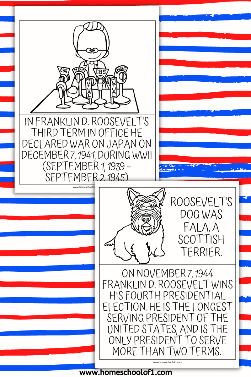 franklin roosevelt coloring pages