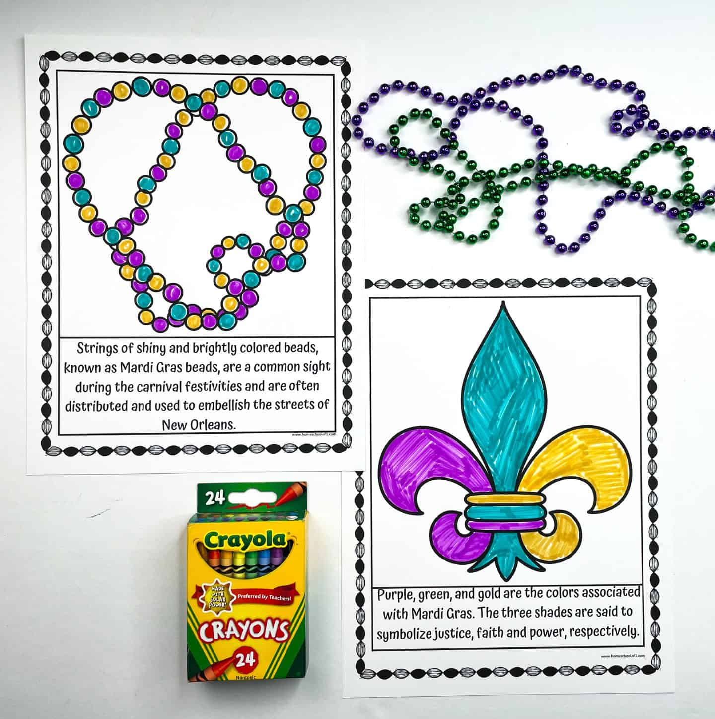 free mardi gras coloring sheets