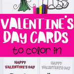 free printable Valentine's Day cards to color