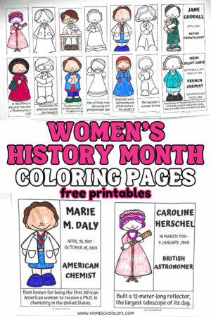 15 Free Women's History Month Coloring Pages