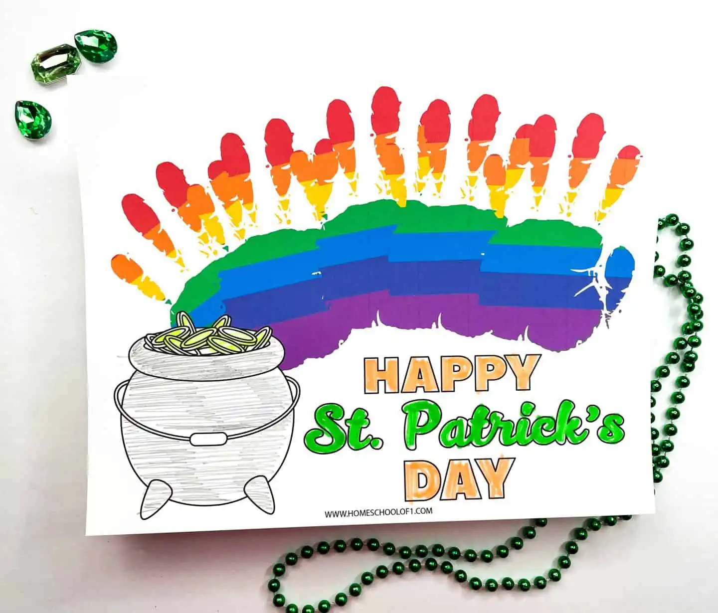 happy st patrick's day handprints