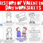 history of Valentineโs Day worksheet pdf