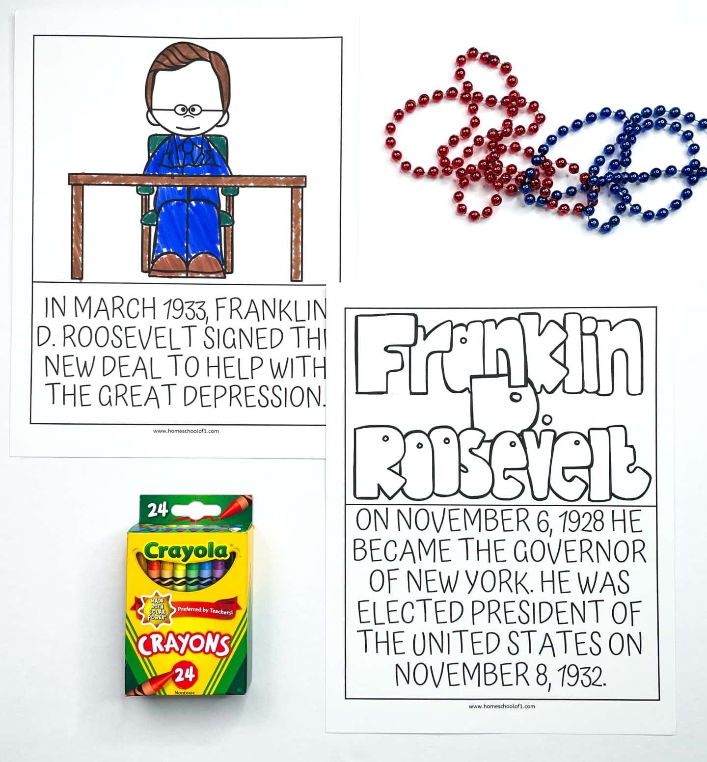 president fdr coloring page