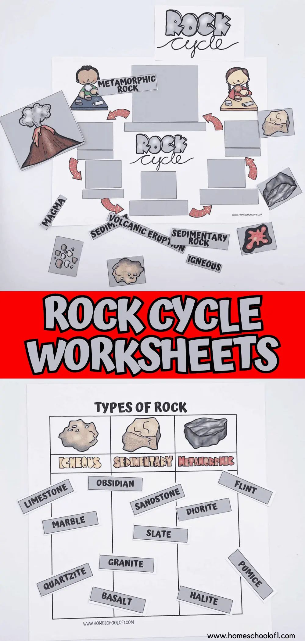rock cycle worksheets