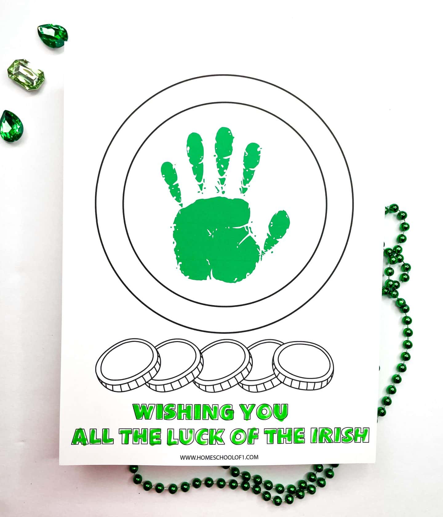 st patricks handprint templates