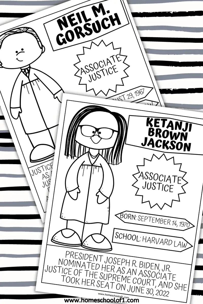 supreme court justices worksheets