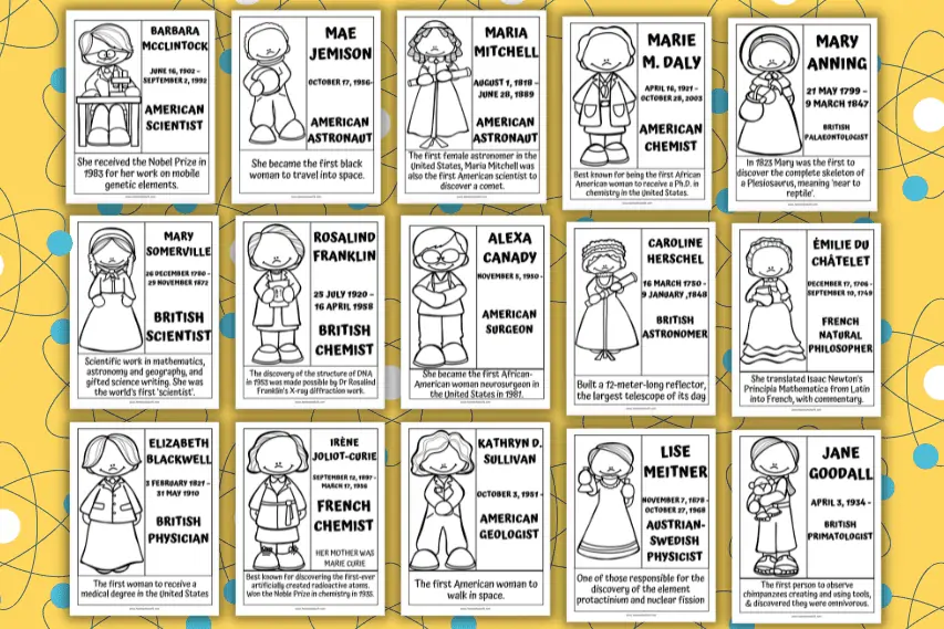 15 Free Women’s History Month Coloring Pages