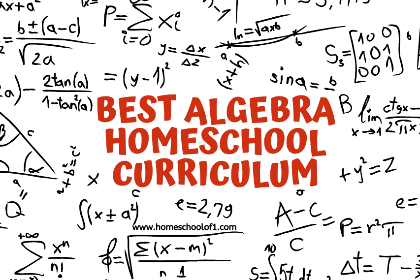 BEST ALGEBRA HOMESCHOOL CURRICULUM