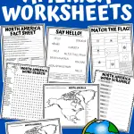 NORTH AMERICA WORKSHEETS