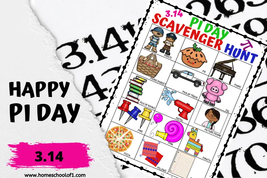 Pi Day Scavenger Hunt (free printable)