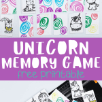 Unicorn Memory Game Printable