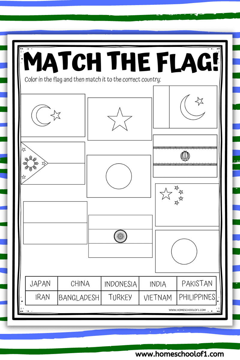 asia flags