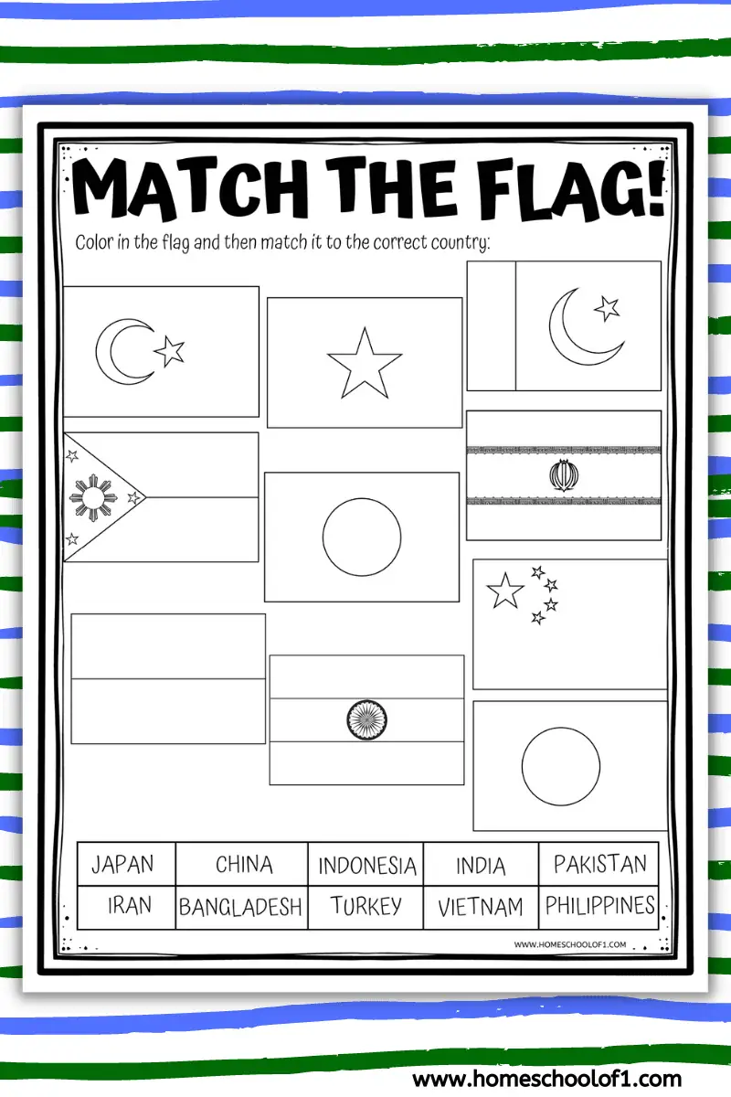 asia flags