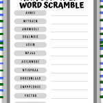 asia word scramble