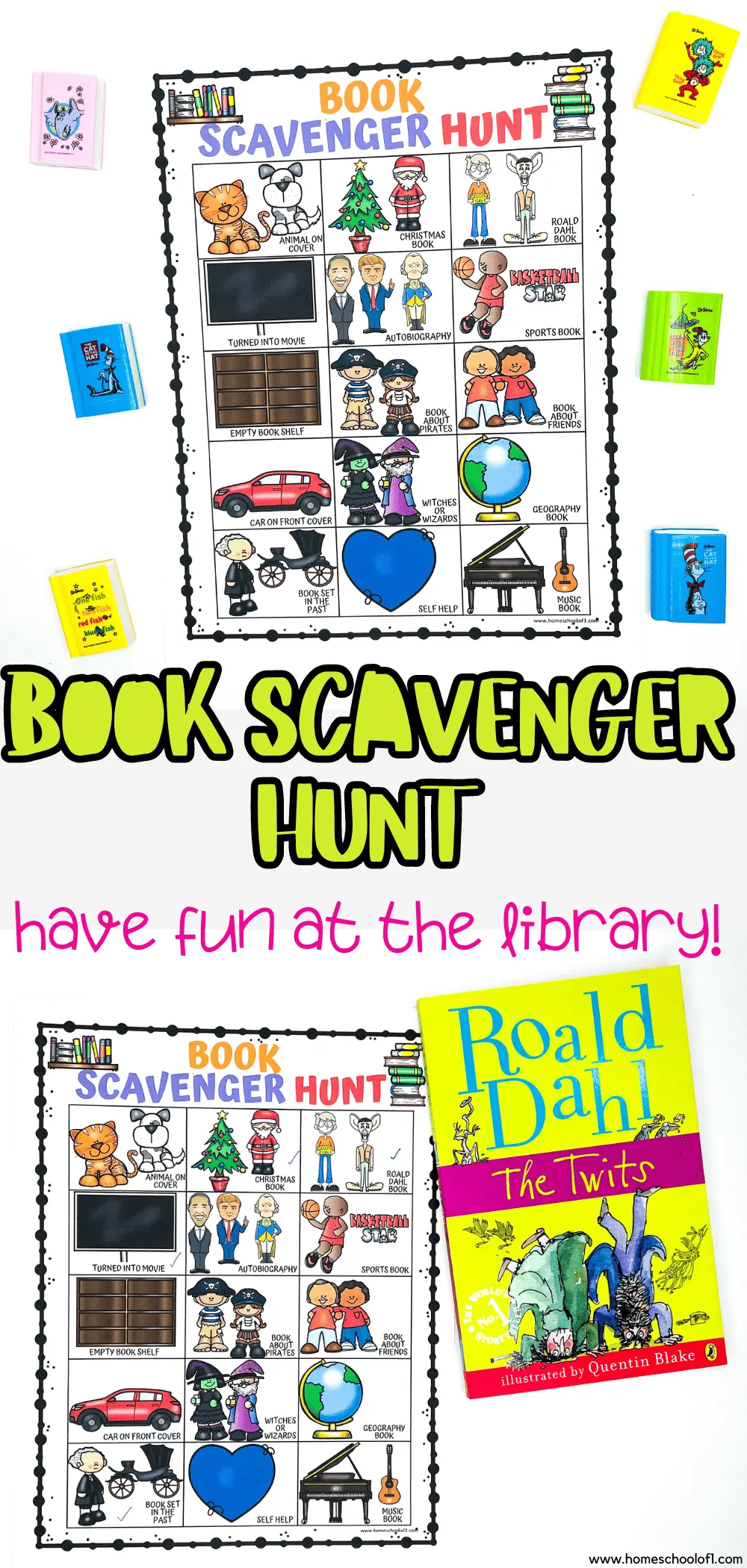 book scavenger hunt printable