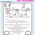 easter bunny letter free printable