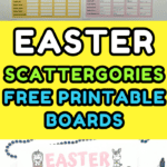 easter scattergory boards