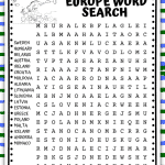 europe word search
