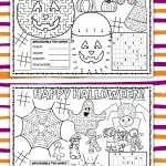 free halloween printable placemats