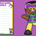 free mardi gras word scramble