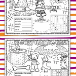 free printable halloween placemats