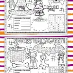 free printable halloween placemats