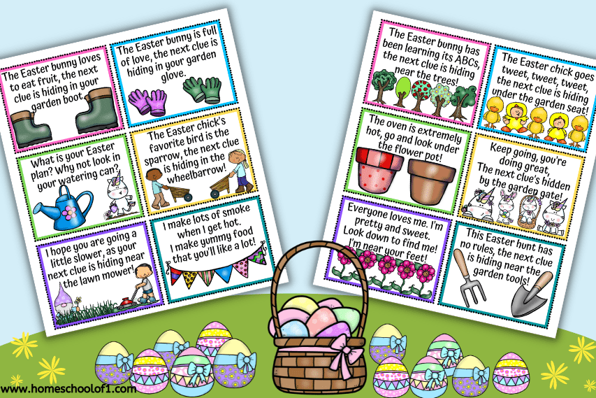 garden easter egg hunt printable