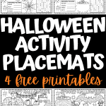halloween printable placemats