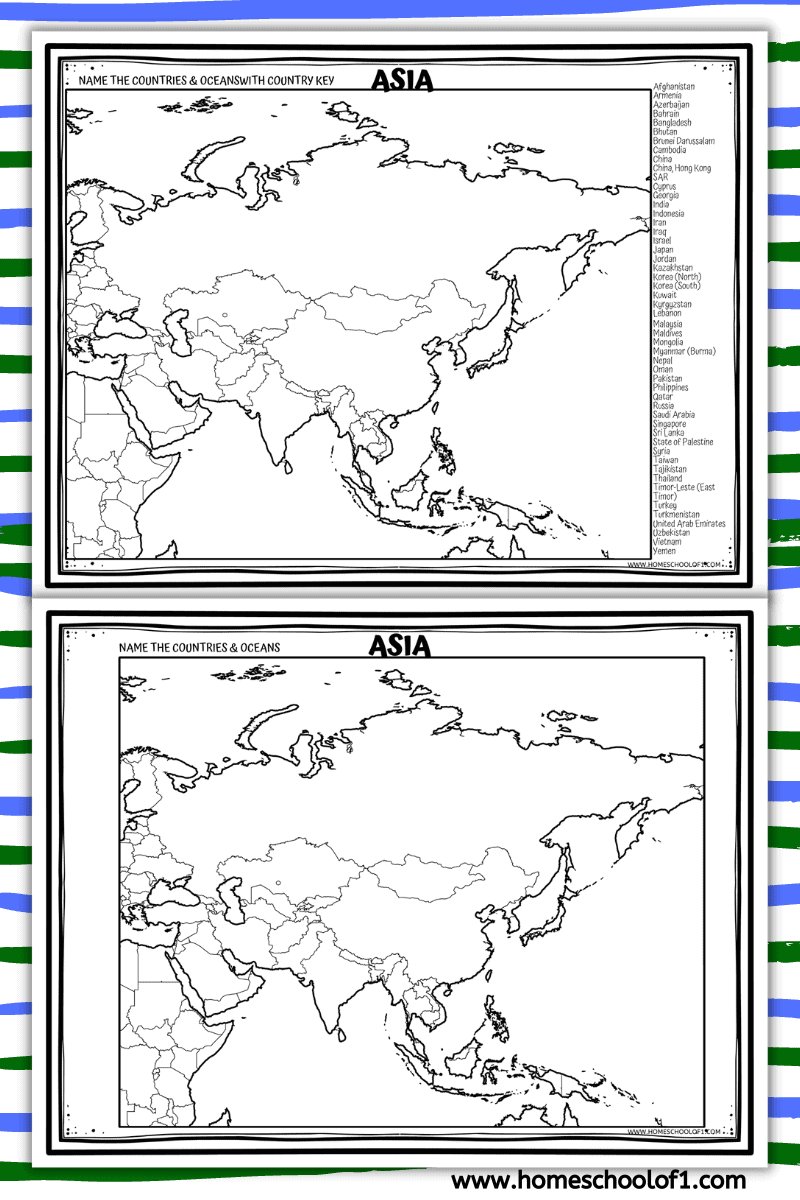 maps of asia