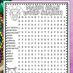 mardi gras word search printable