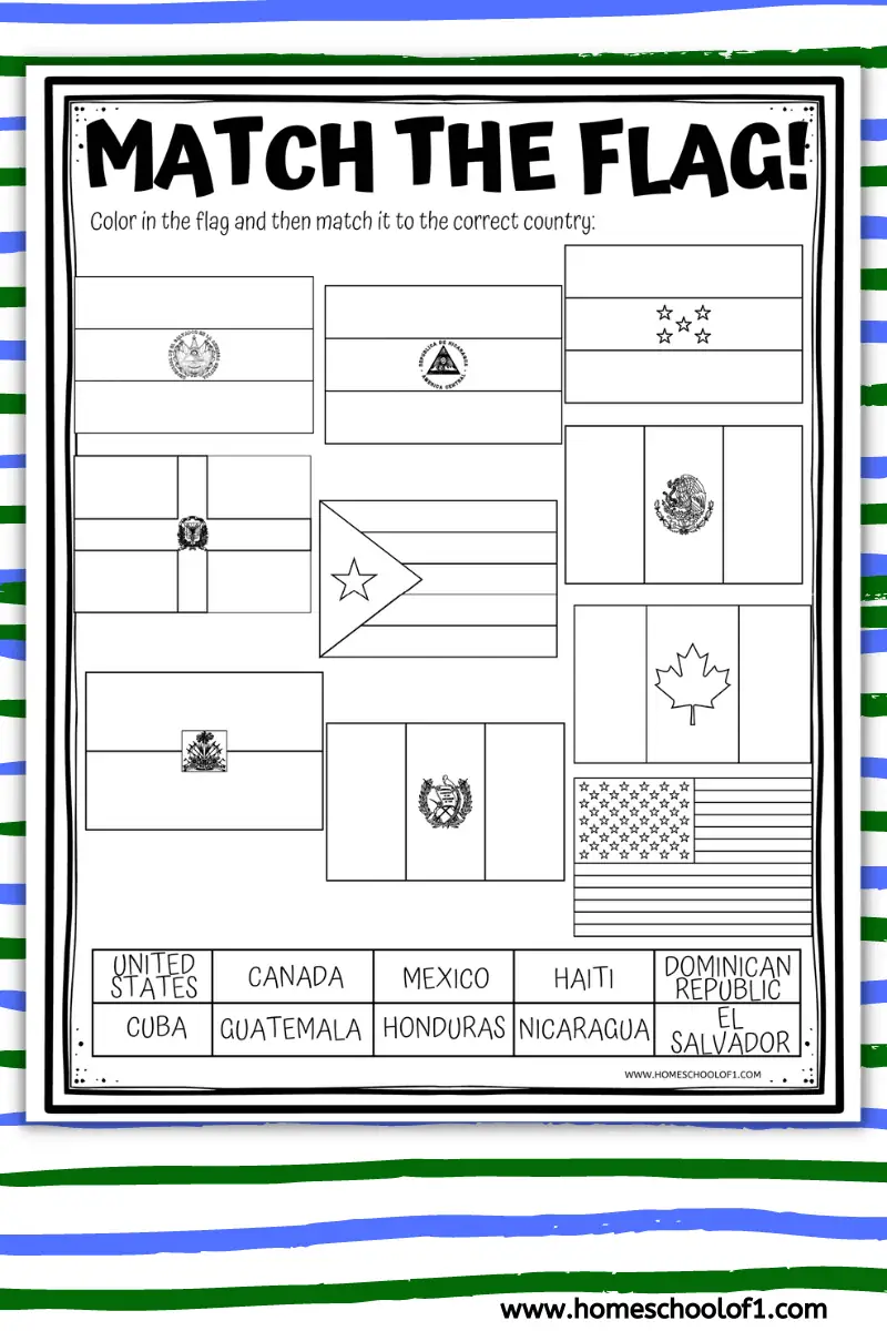 north american flags