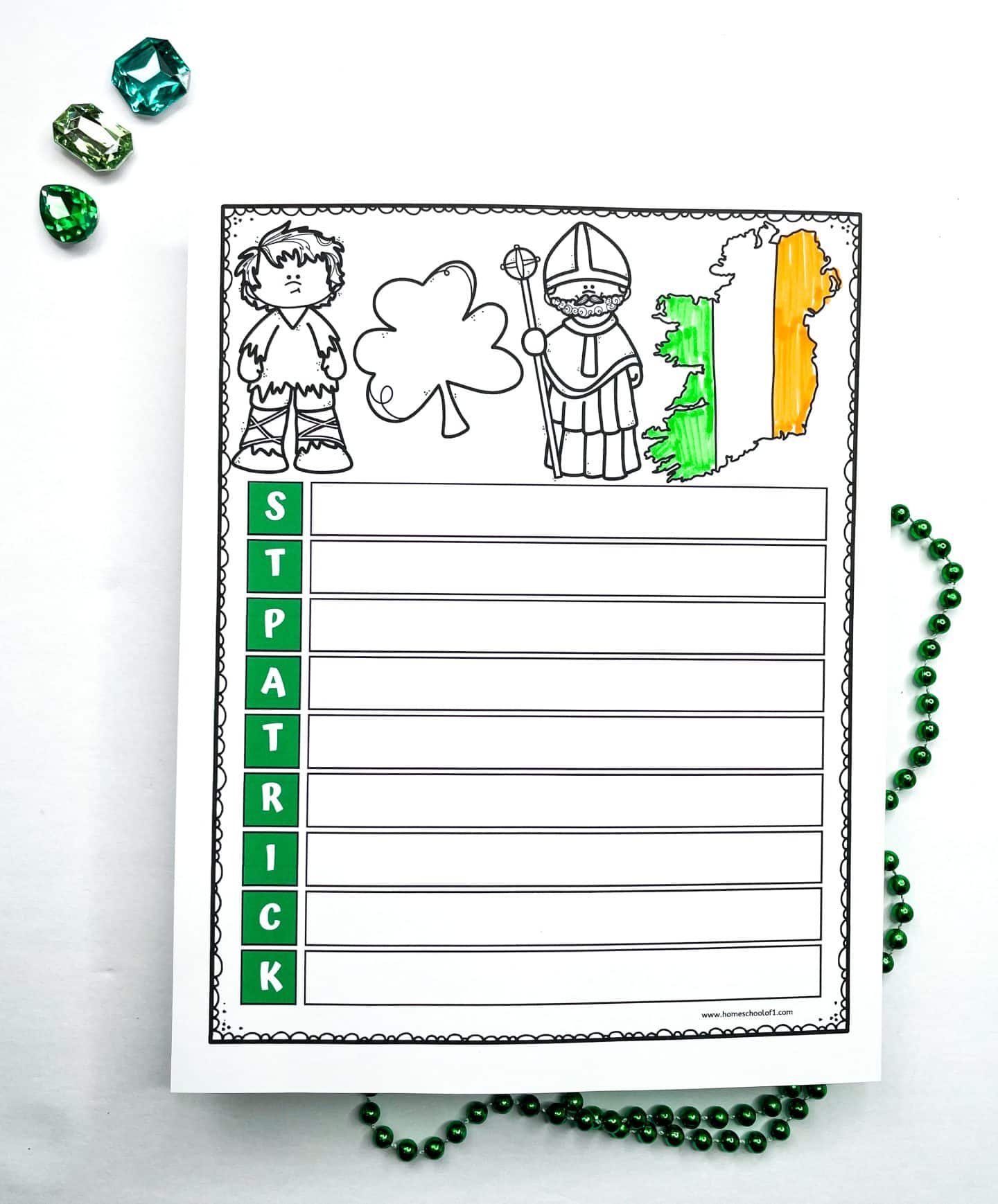 st patrick acrostic poem template