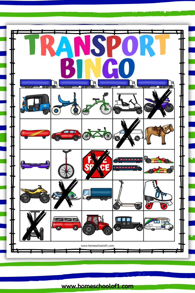 transport bingo game