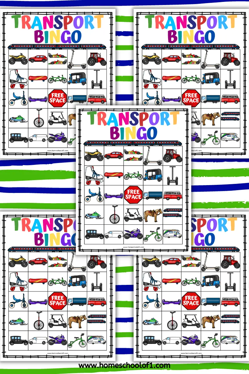 transport bingo printables