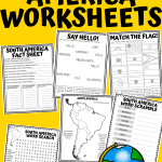 South America worksheets