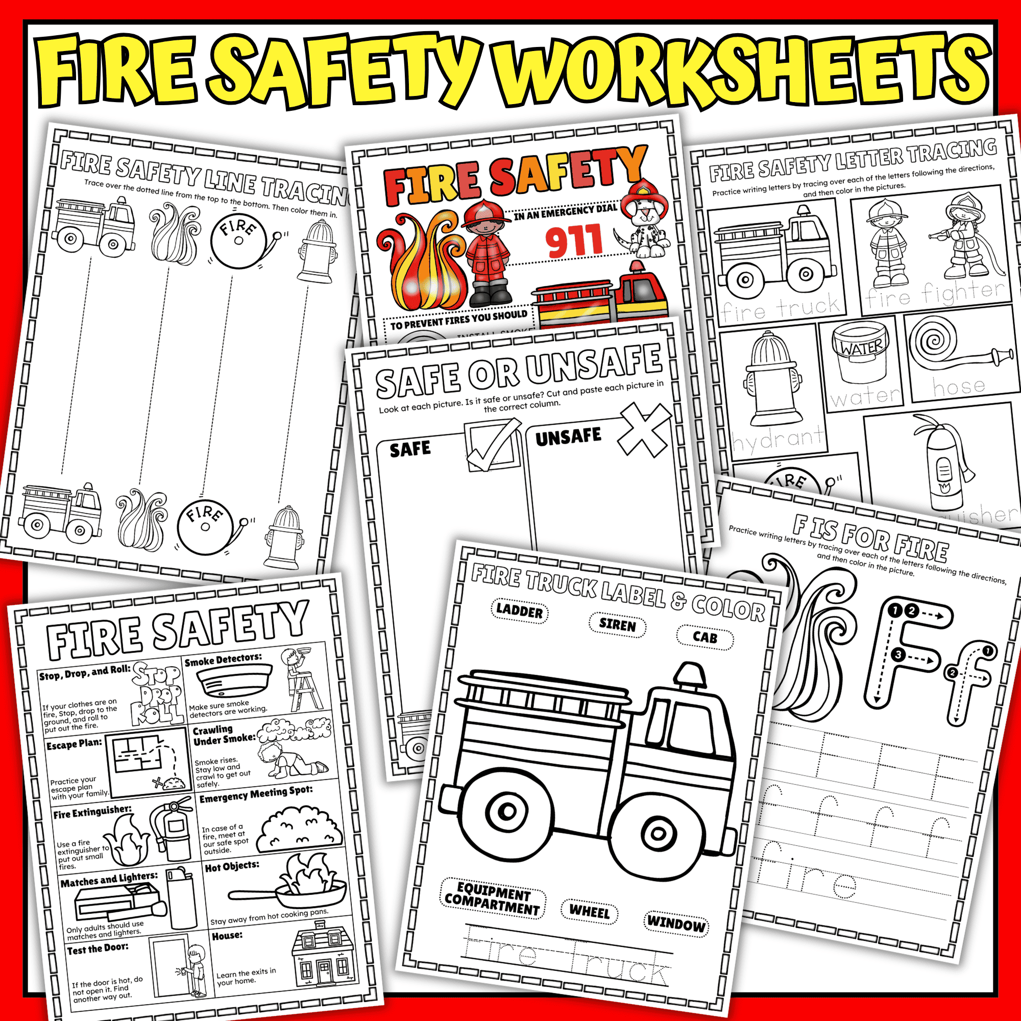 fire safety worksheets