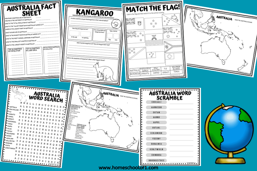 free australia worksheets