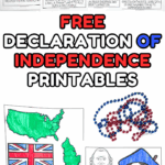 Coloring pages and activities featuring the Liberty Bell, 13 colonies, and Founding Fathers for Independence Day learning.