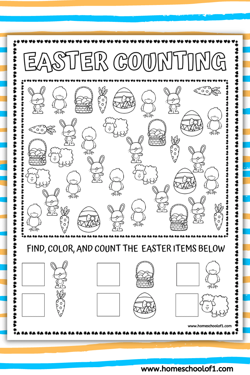 free easter math printables