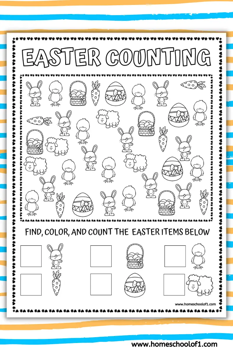 free easter math printables