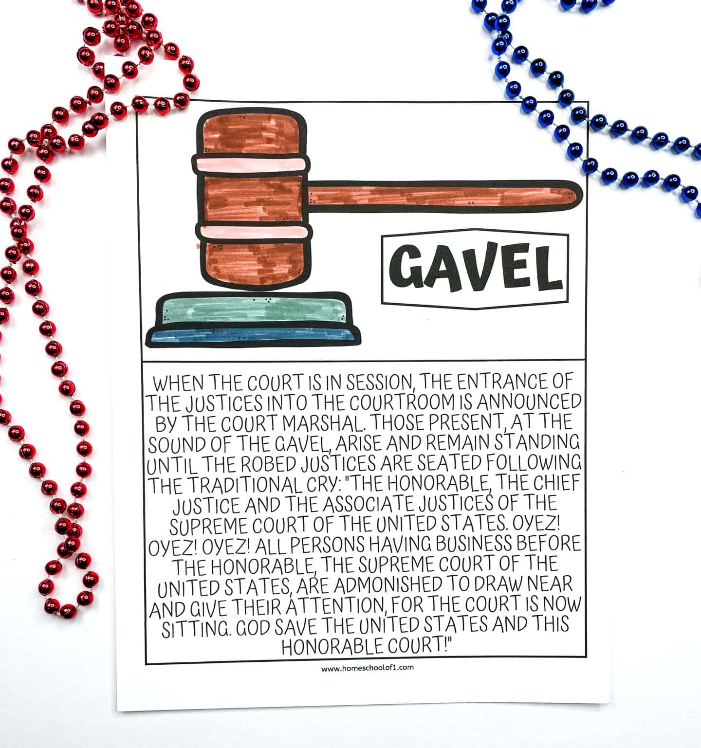 gavel coloring page