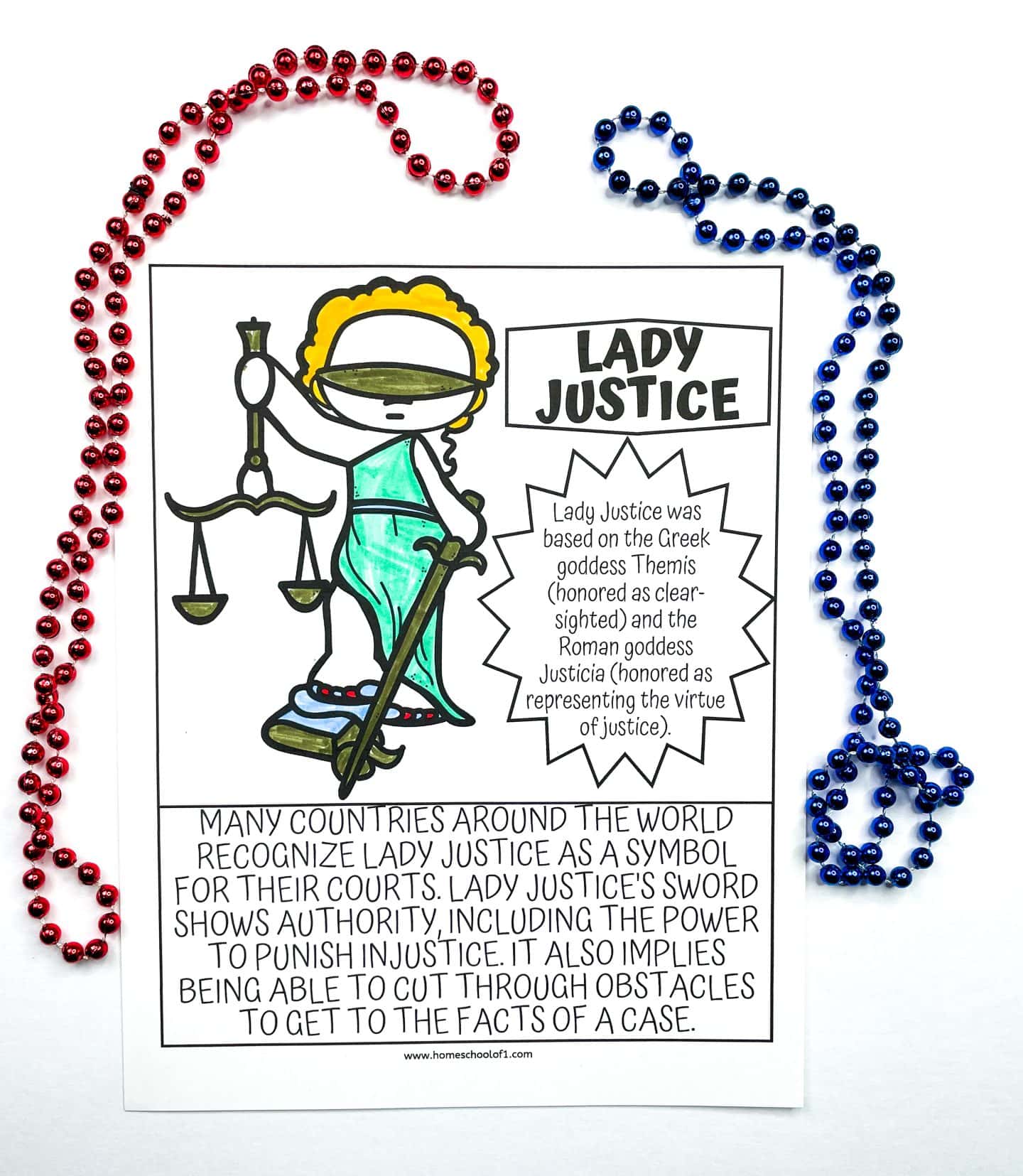 lady justice coloring page