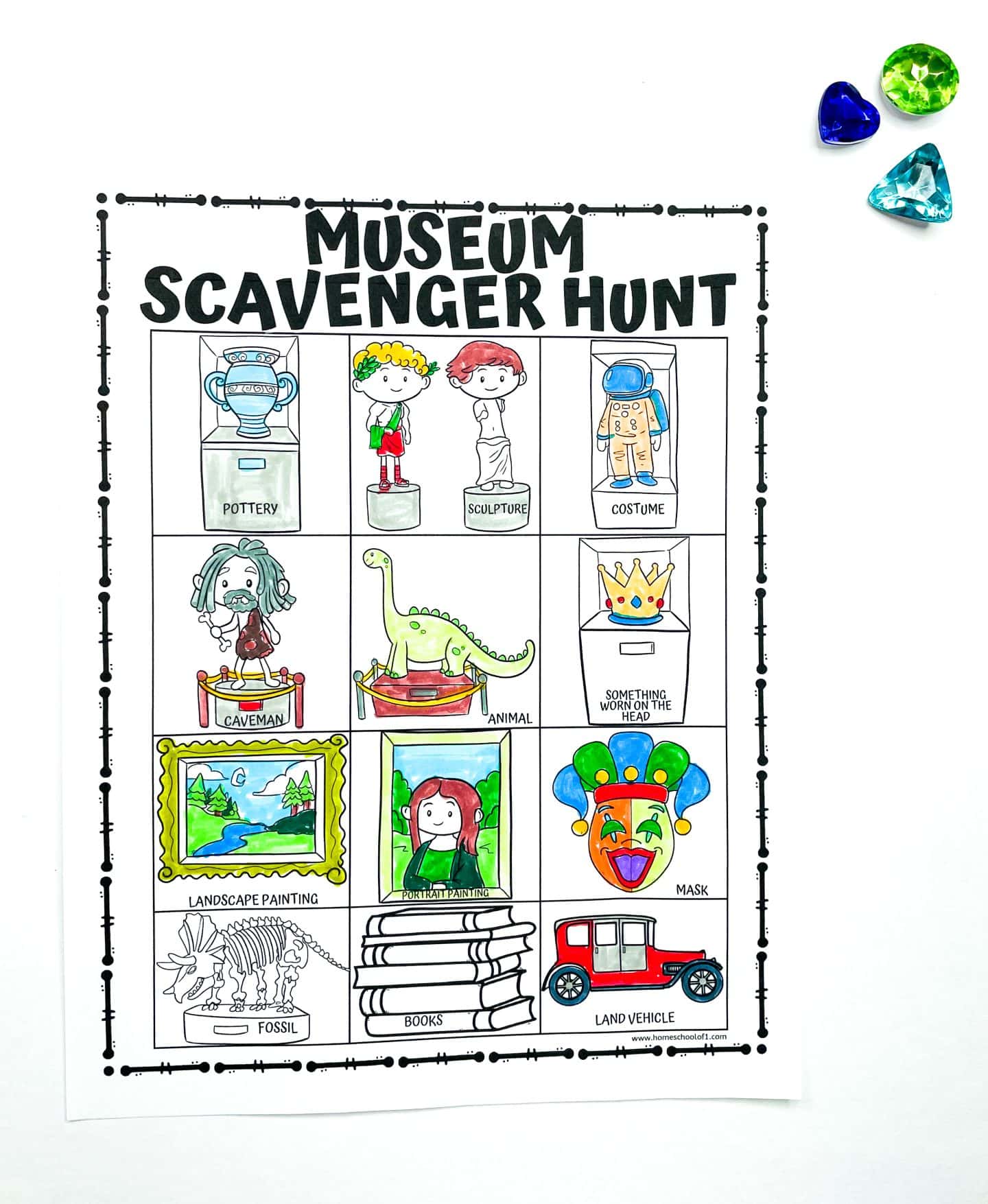 museum scavenger hunt template