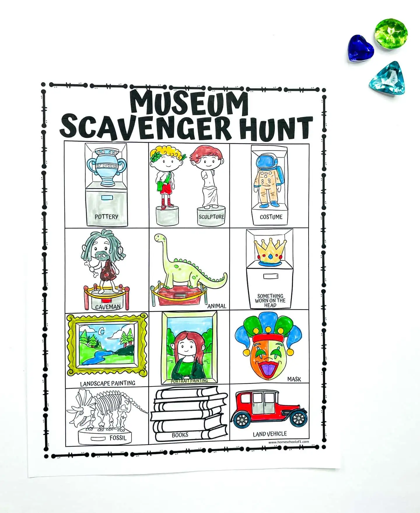 museum scavenger hunt template
