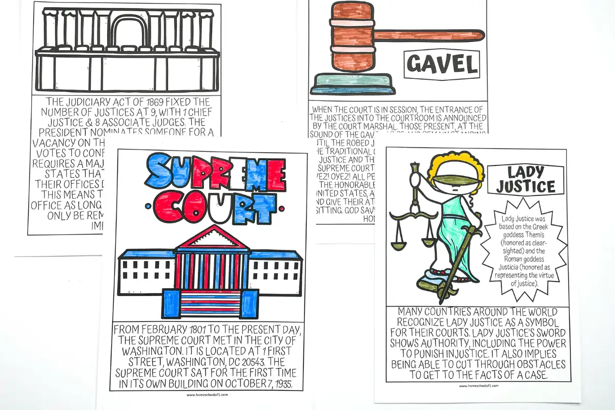 15 Free Supreme Court Worksheet Coloring Pages for Kids