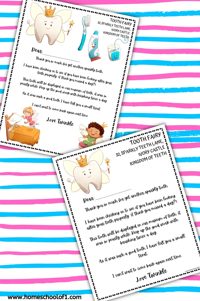 tooth fairy letters