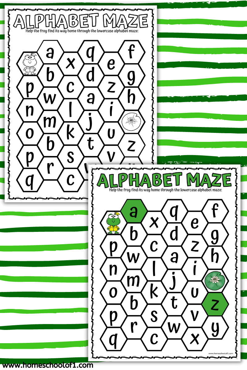 FROG ALPHABET MAZE